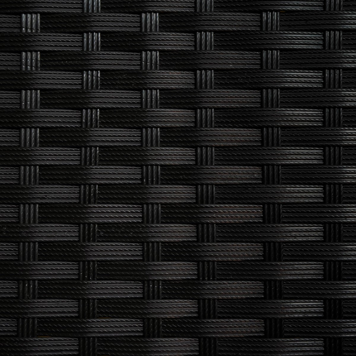 Rattan Corner Set & Storage Box - Black
