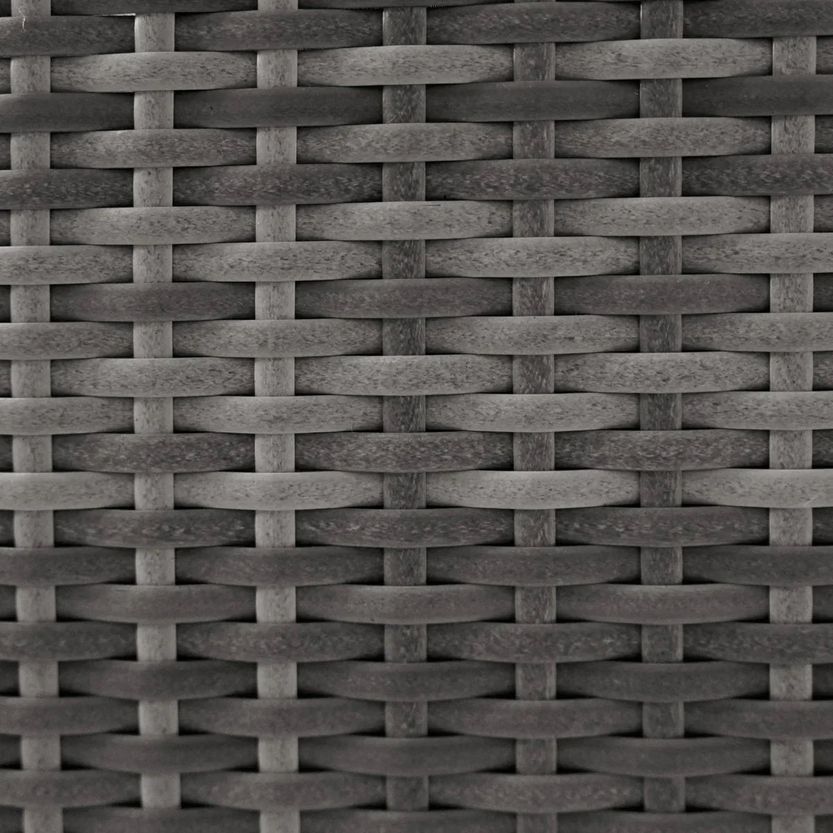 Close-up of grey rattan weave texture showcasing intricate patterns and durable material for the Rattan Corner Set & Storage Box