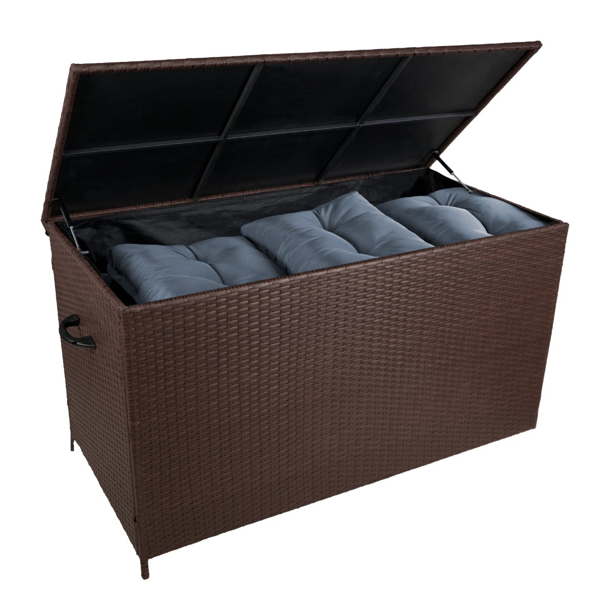 Rattan Corner Set & Storage Box - Brown