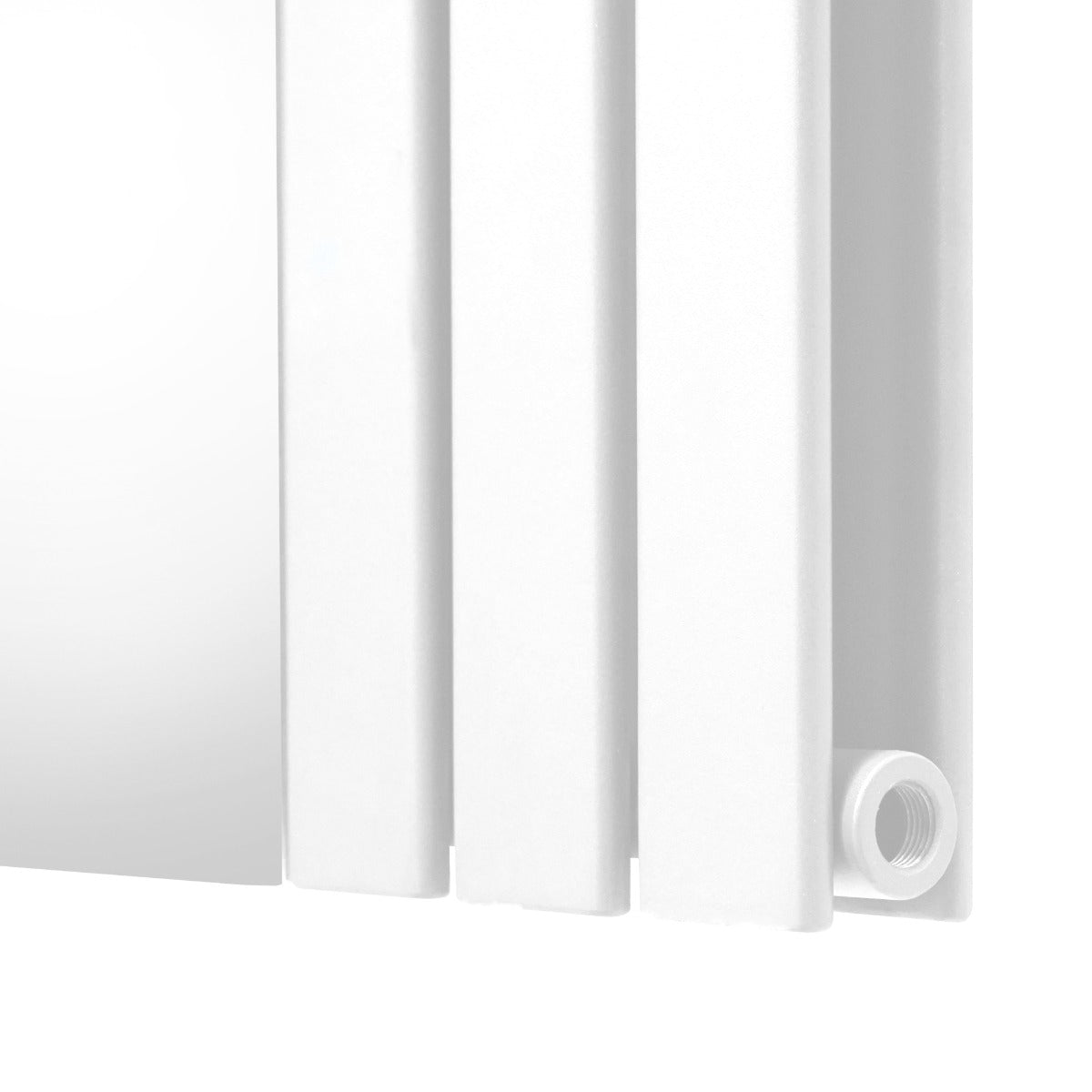 Flat Mirror Radiator - 1800mm x 425mm - White