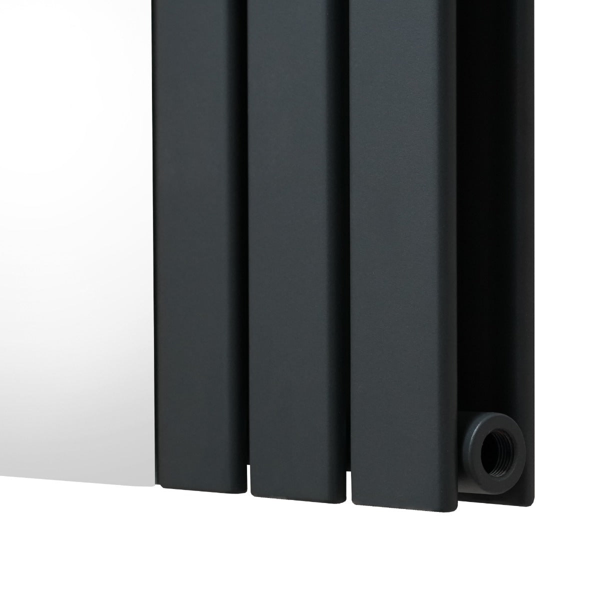Flat Mirror Radiator - 1800mm x 565mm - Anthracite Grey