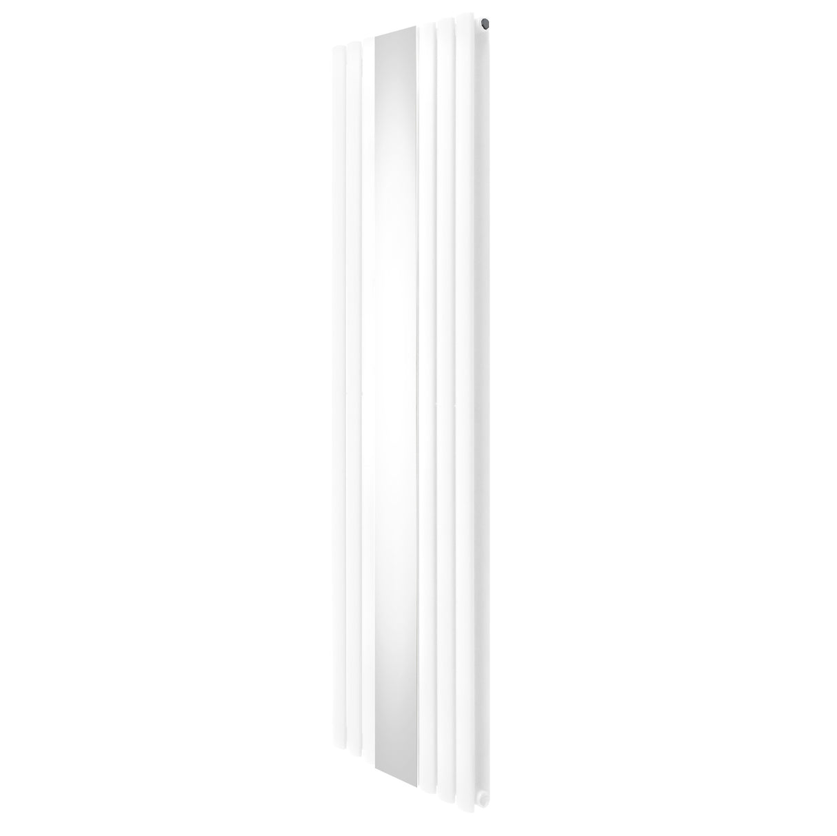 Sleek white oval mirror radiator, 1800mm x 500mm, featuring smooth lines and a modern design, perfect for contemporary spaces