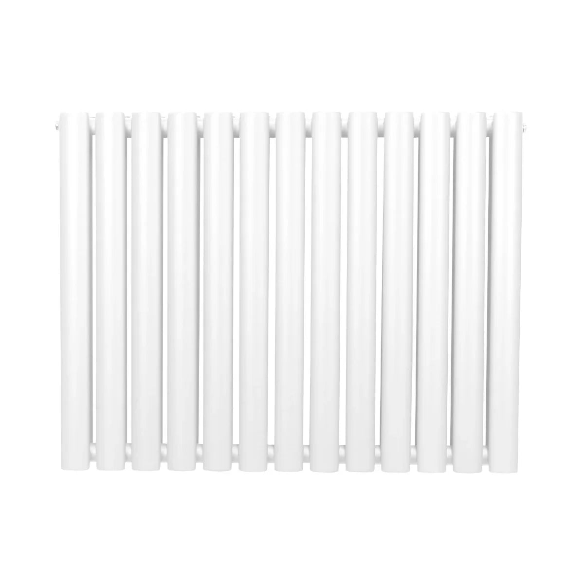 Sleek white oval column radiator with vertical bars, measuring 600mm x 780mm, ideal for modern heating solutions in any room