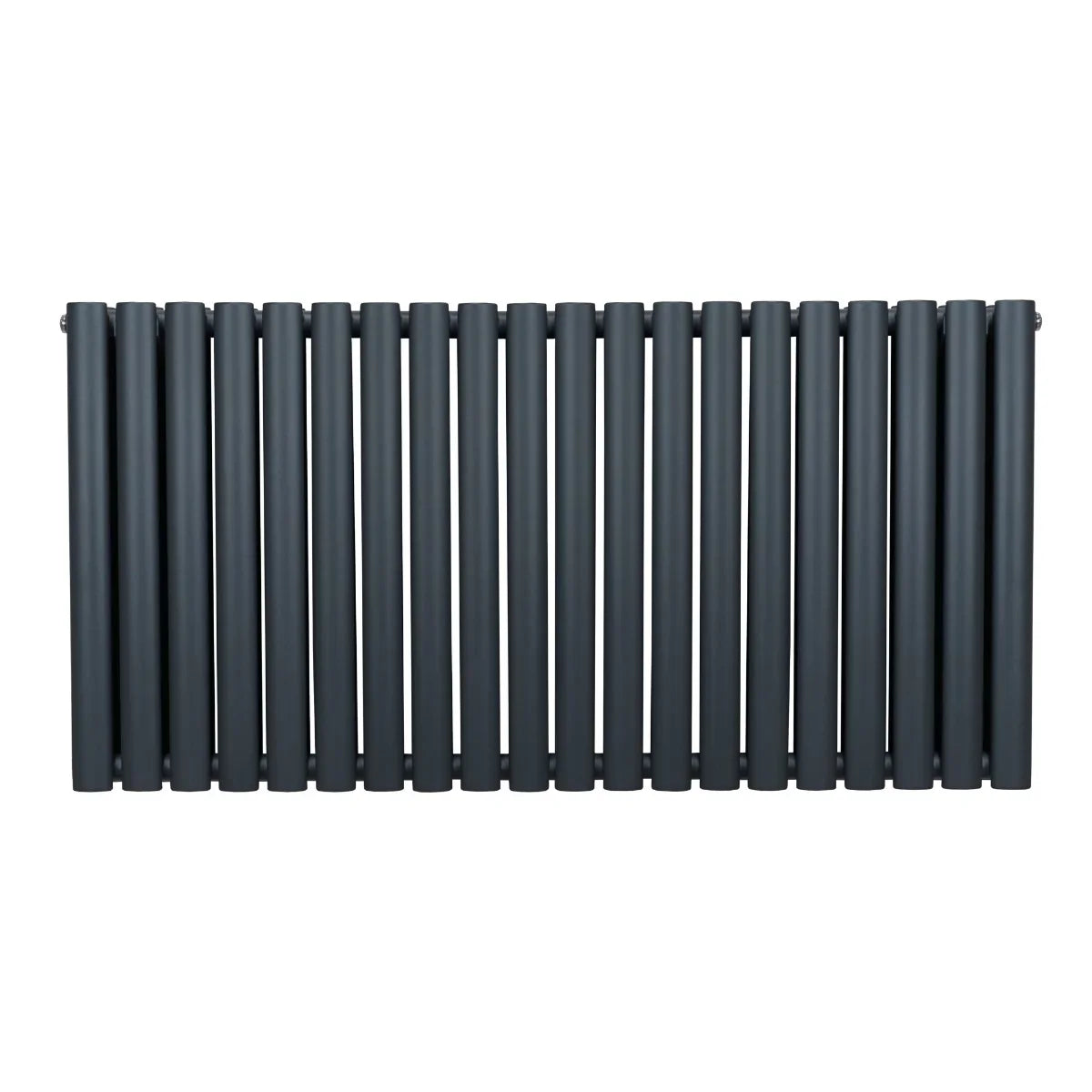 Oval column radiator in anthracite grey, featuring sleek, rounded tubes and a modern design, measuring 600mm x 1200mm