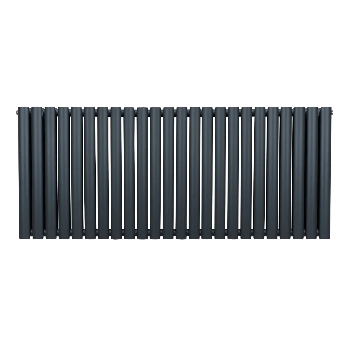 Oval column radiator in anthracite grey, 600mm x 1440mm, featuring sleek vertical bars and a modern finish for stylish heating