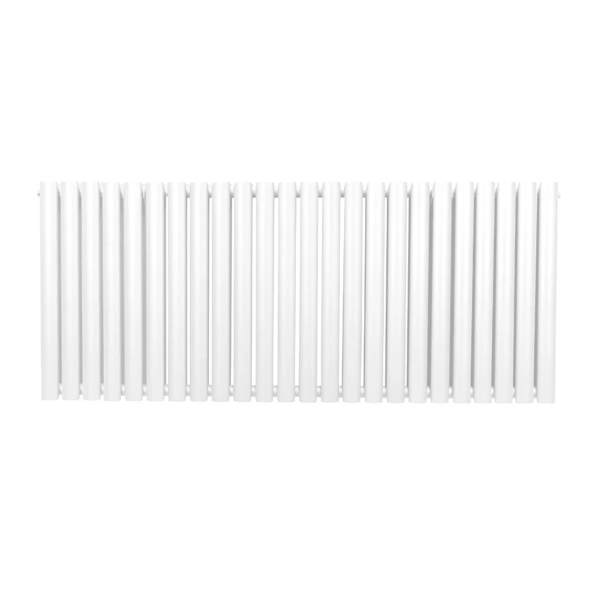 Sleek white oval column radiator, 600mm x 1440mm, featuring a smooth finish and evenly spaced vertical columns for efficient heating
