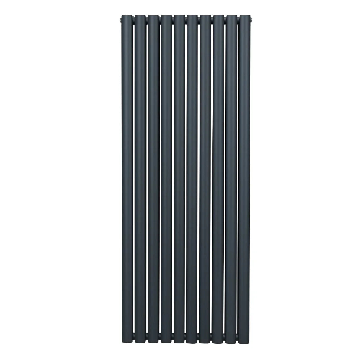 Oval column radiator in anthracite grey, 1600mm x 600mm, featuring sleek vertical lines and a modern design for efficient heating
