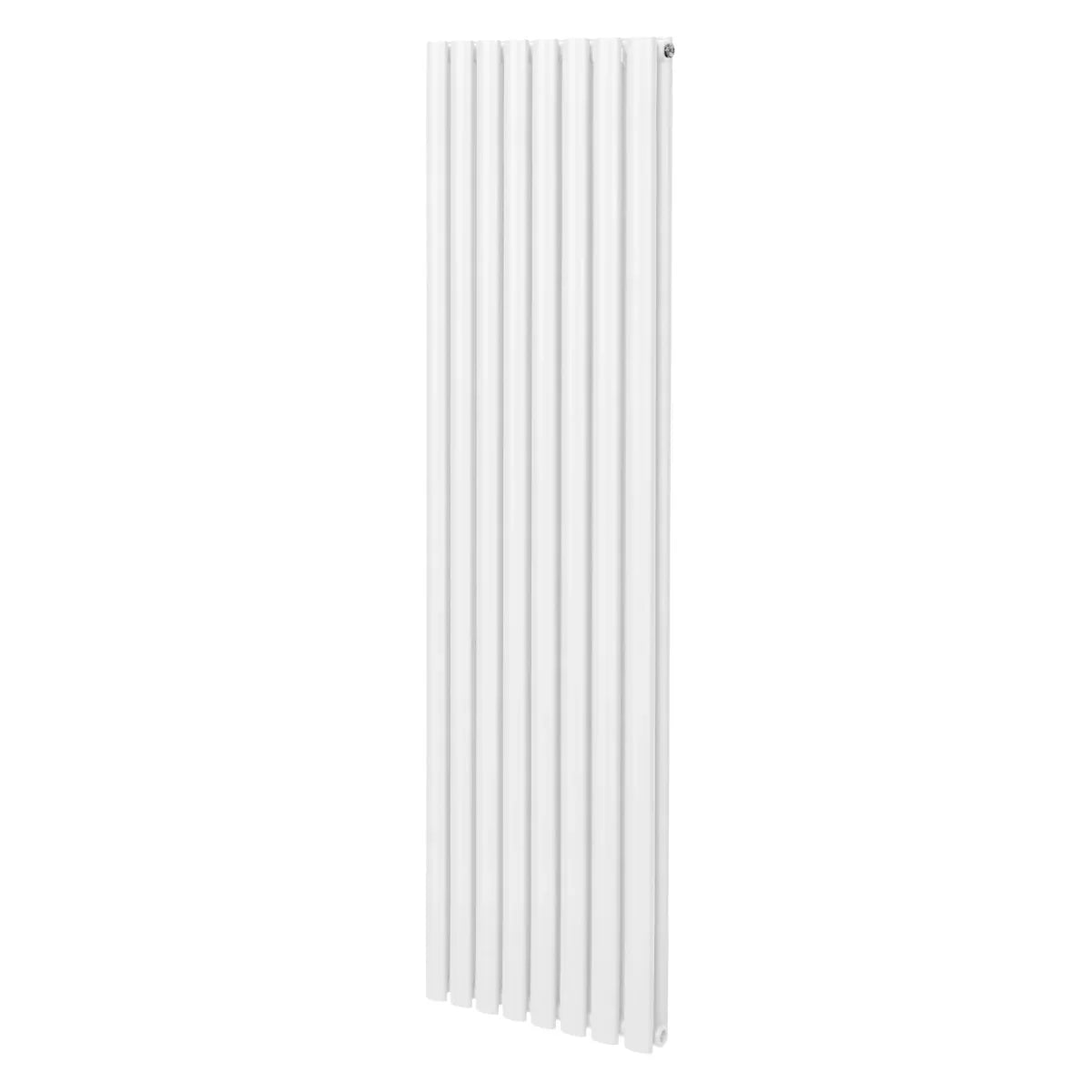 Oval column radiator in sleek white finish, 1800mm x 480mm, featuring vertical lines and a modern design for efficient heating