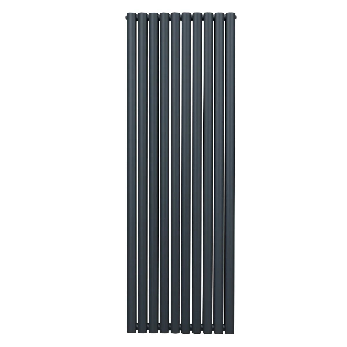 Oval column radiator in anthracite grey, 1800mm x 600mm, featuring sleek vertical lines and a modern design for efficient heating