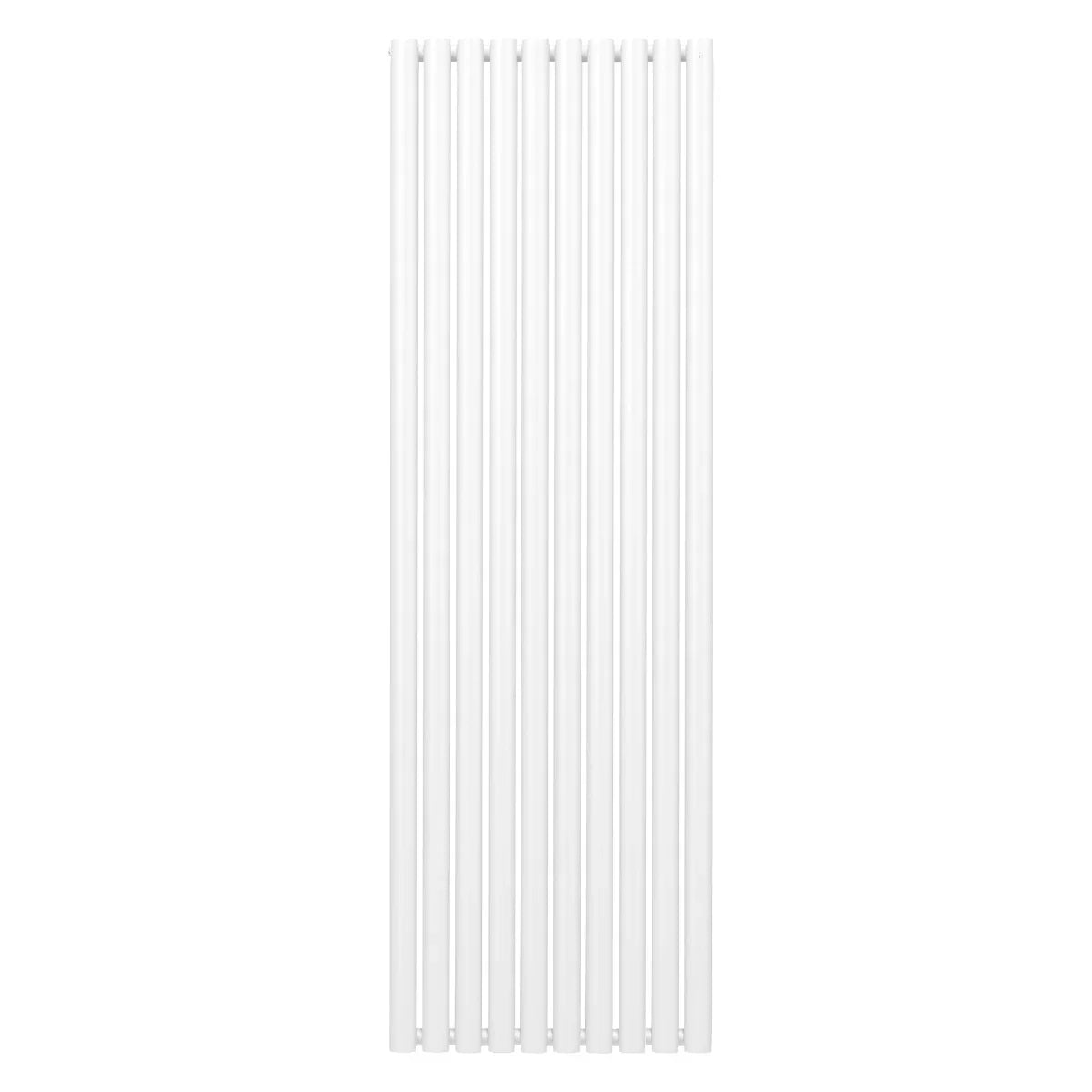 Sleek white oval column radiator, 1800mm x 600mm, featuring vertical lines and a smooth finish, ideal for modern interiors