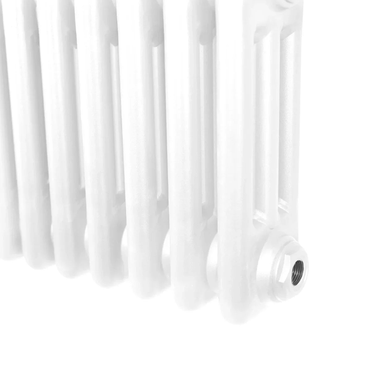 Traditional 3 column radiator in white, featuring a smooth, glossy finish and a classic design, measuring 1800 x 202mm