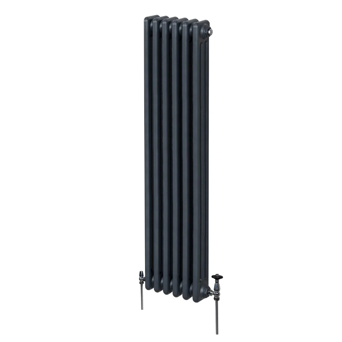 Traditional 3 column radiator in anthracite grey, 1800 x 292mm, featuring a sleek, vertical design with smooth, textured finish