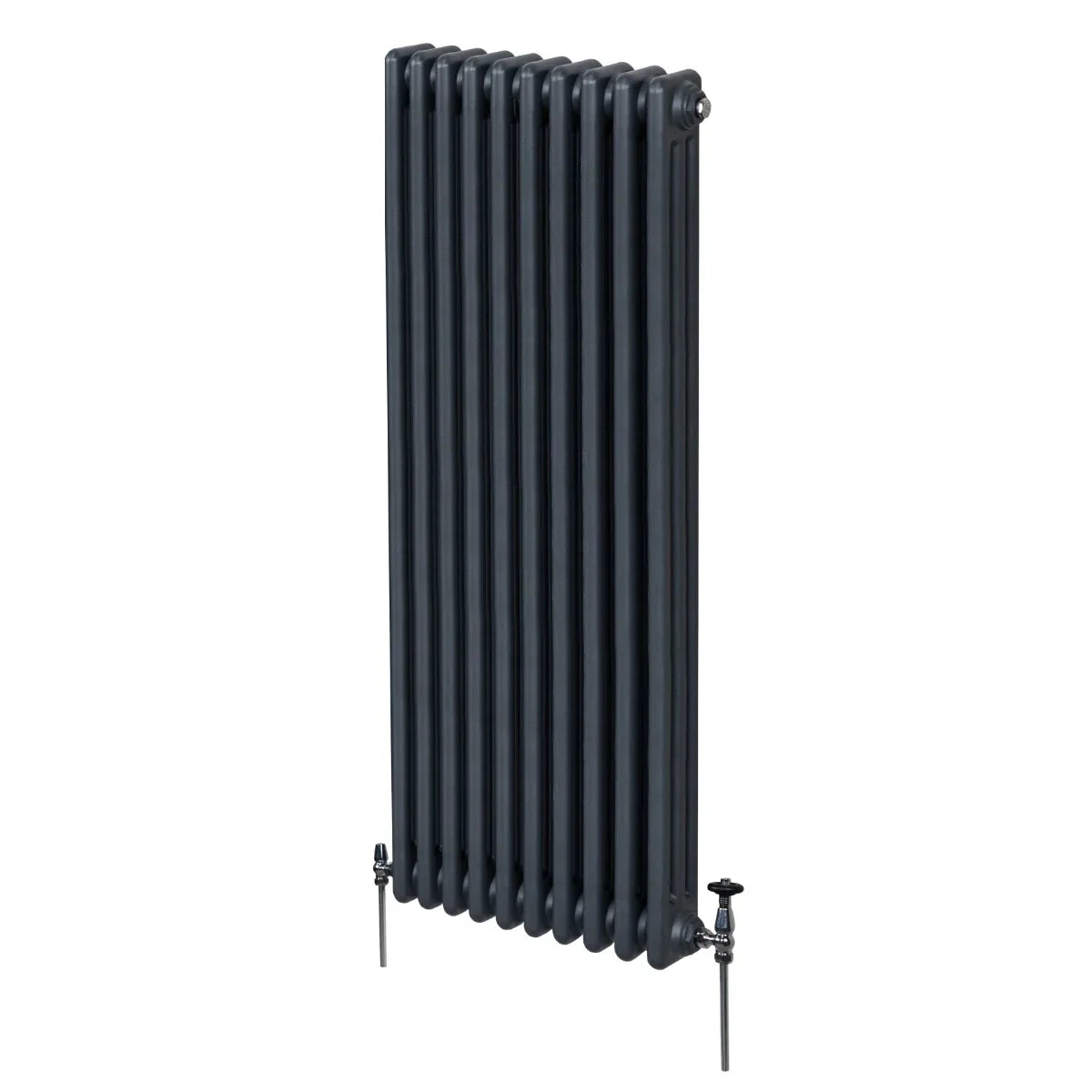 Traditional 3 column radiator in anthracite grey, 1800 x 472mm, featuring a sleek vertical design with a smooth, matte finish