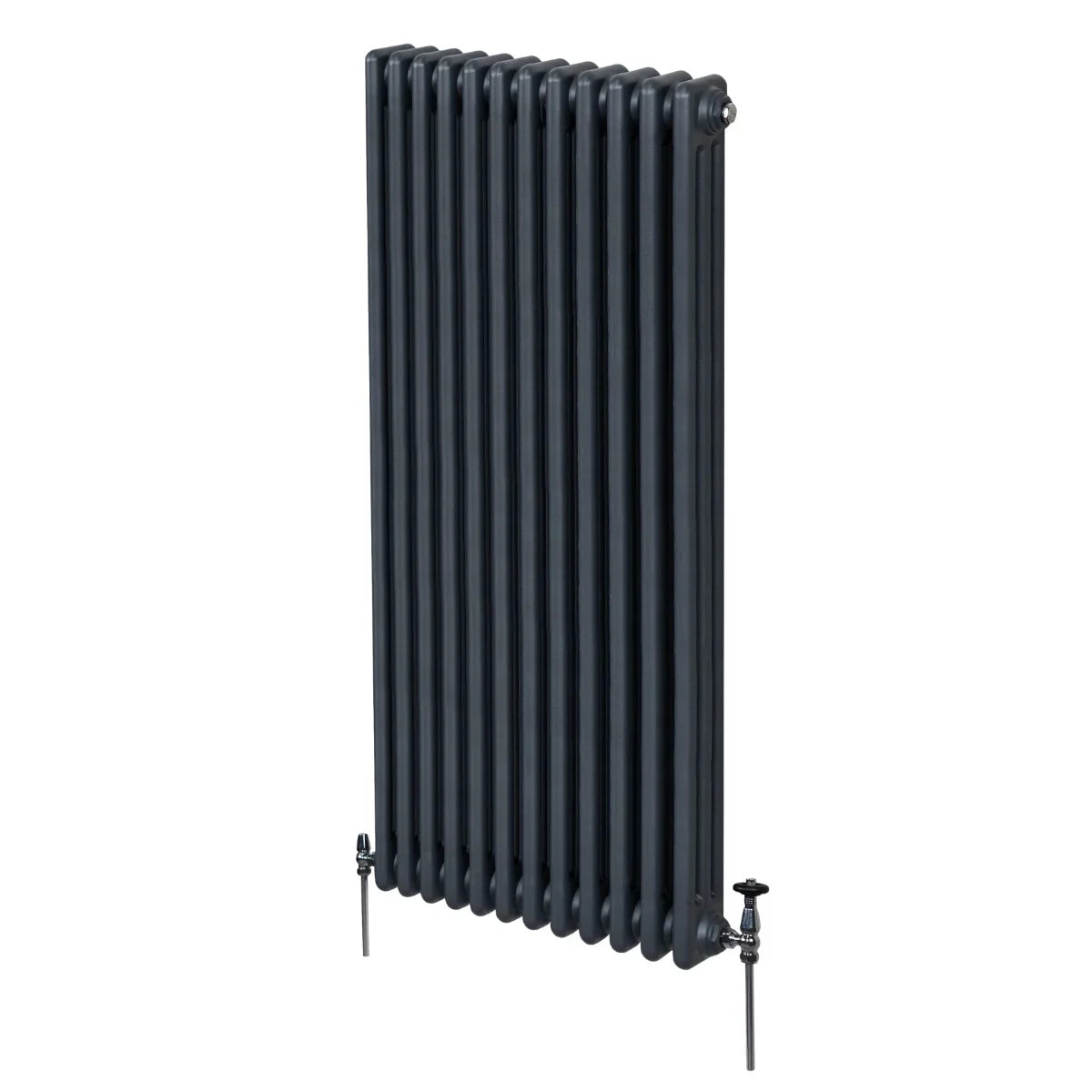 Traditional 3 column radiator in anthracite grey, 1800 x 562mm, featuring a sleek vertical design and smooth texture