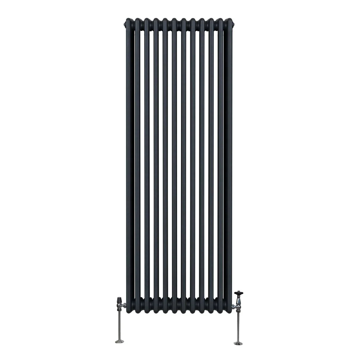 Traditional anthracite grey 3 column radiator, 1800 x 562mm, featuring a sleek vertical design and smooth, textured finish
