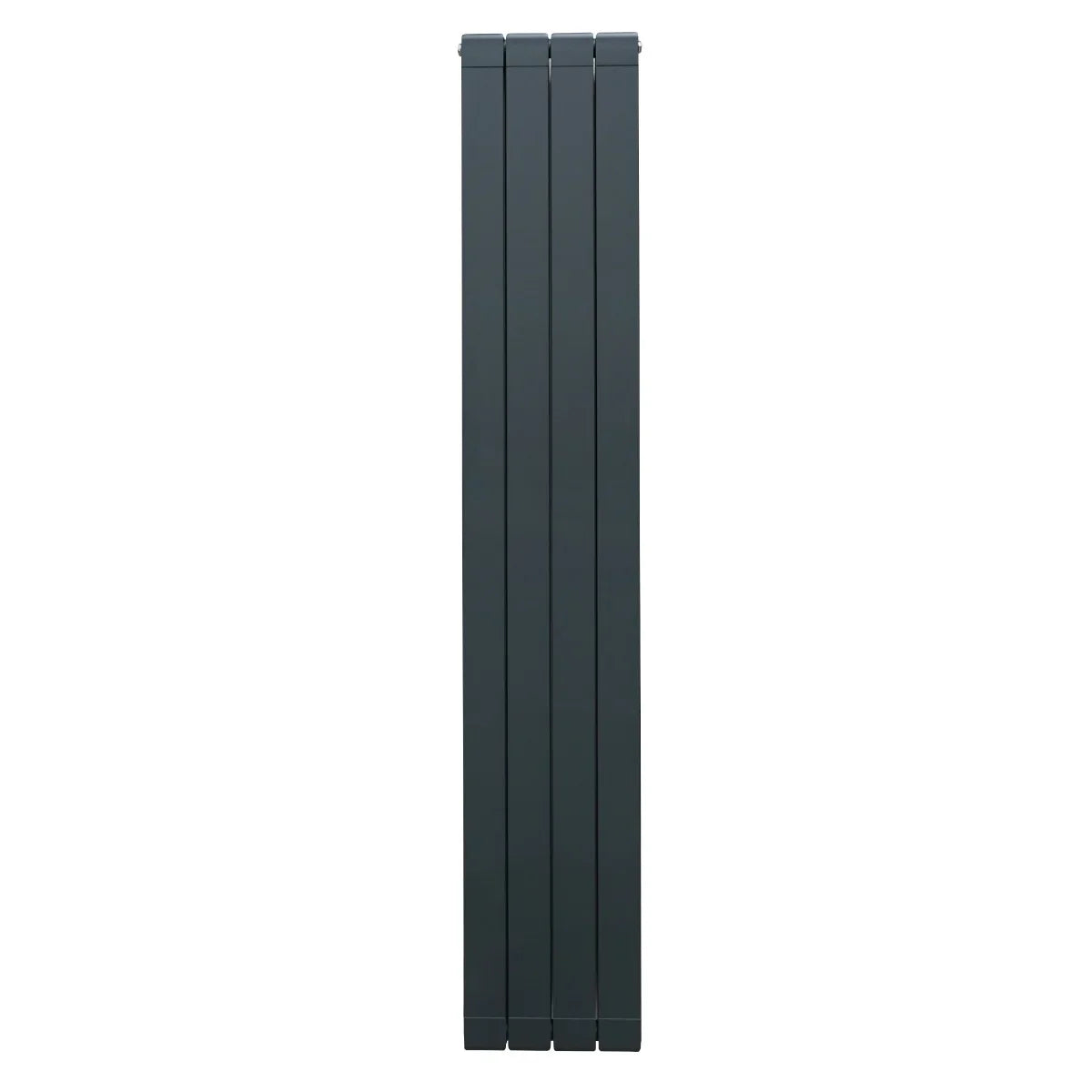 Aluminium radiator in anthracite grey, 1800mm x 315mm, featuring a sleek vertical design with a smooth, modern finish