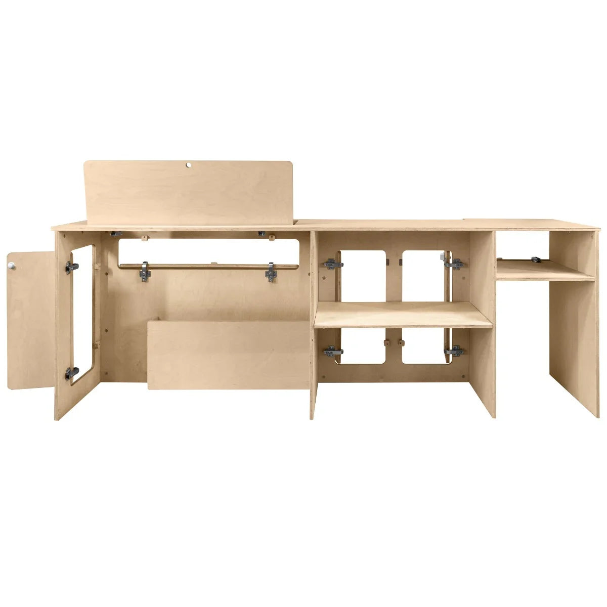 Camper Kitchen Pod in light wood with multiple storage compartments, sleek design, and a modern, functional layout for RVs