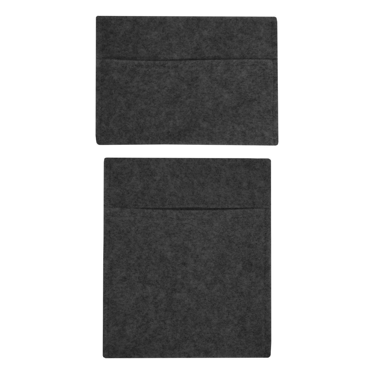 Anthracite grey van carpet lining and storage pouches, featuring a soft felt texture and practical pocket design for organization