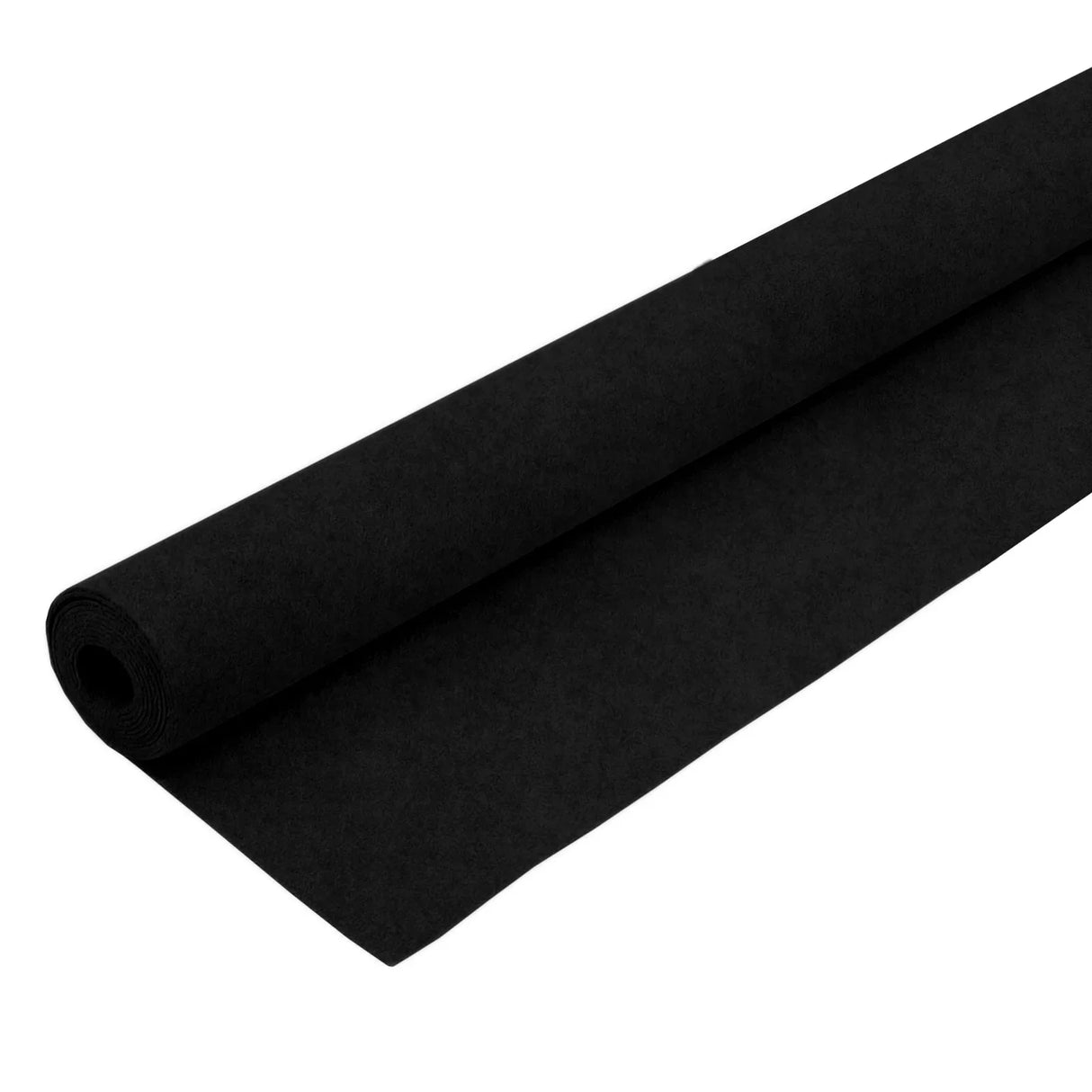 Black van carpet lining roll showcasing a soft, textured surface, ideal for vehicle interiors and storage pouch organization