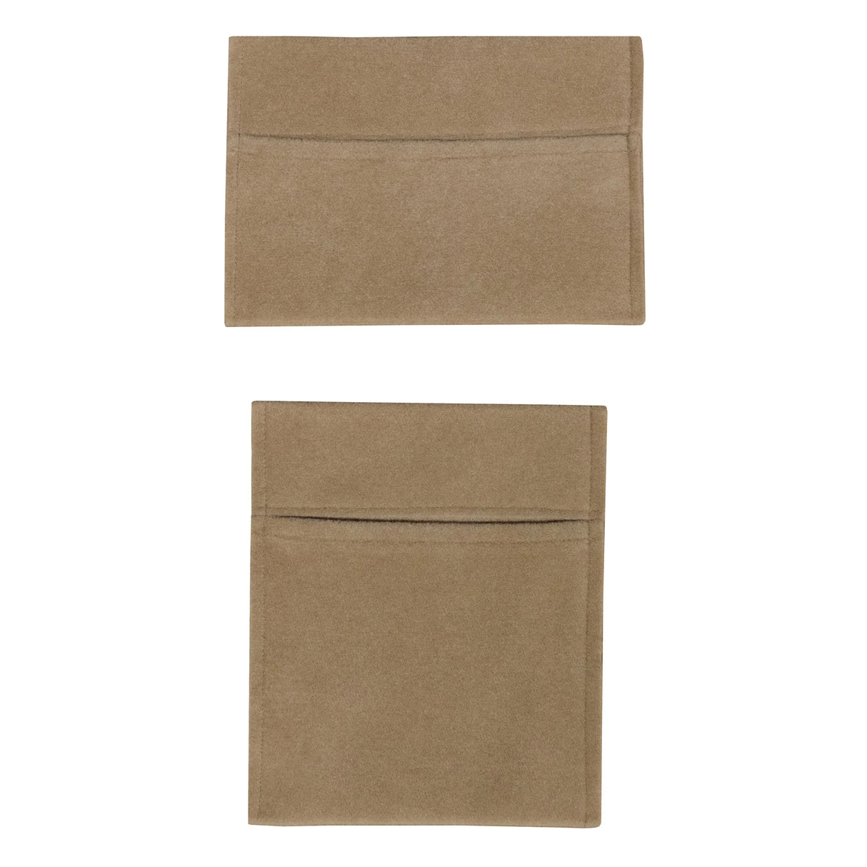 Beige van carpet lining and storage pouches, featuring a soft texture and practical pockets for organized storage solutions