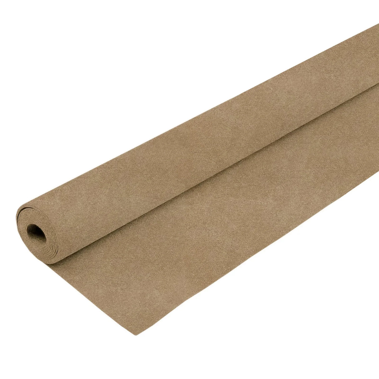 Beige van carpet lining roll showcasing a soft, textured surface, ideal for vehicle interiors and storage pouch applications