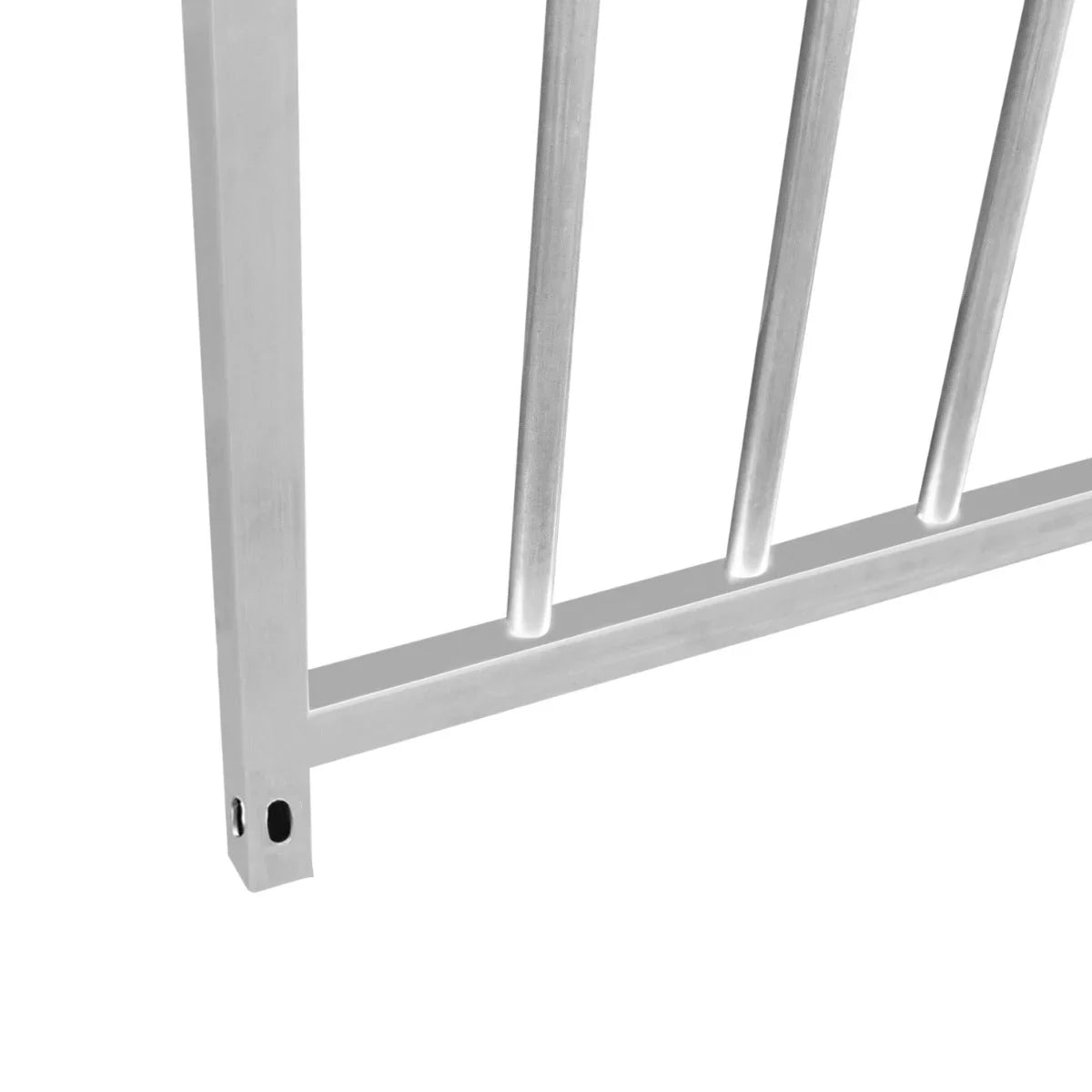 1.5m dog run panel with 8cm bar spacing, featuring a sturdy metal frame and smooth, silver finish for durability