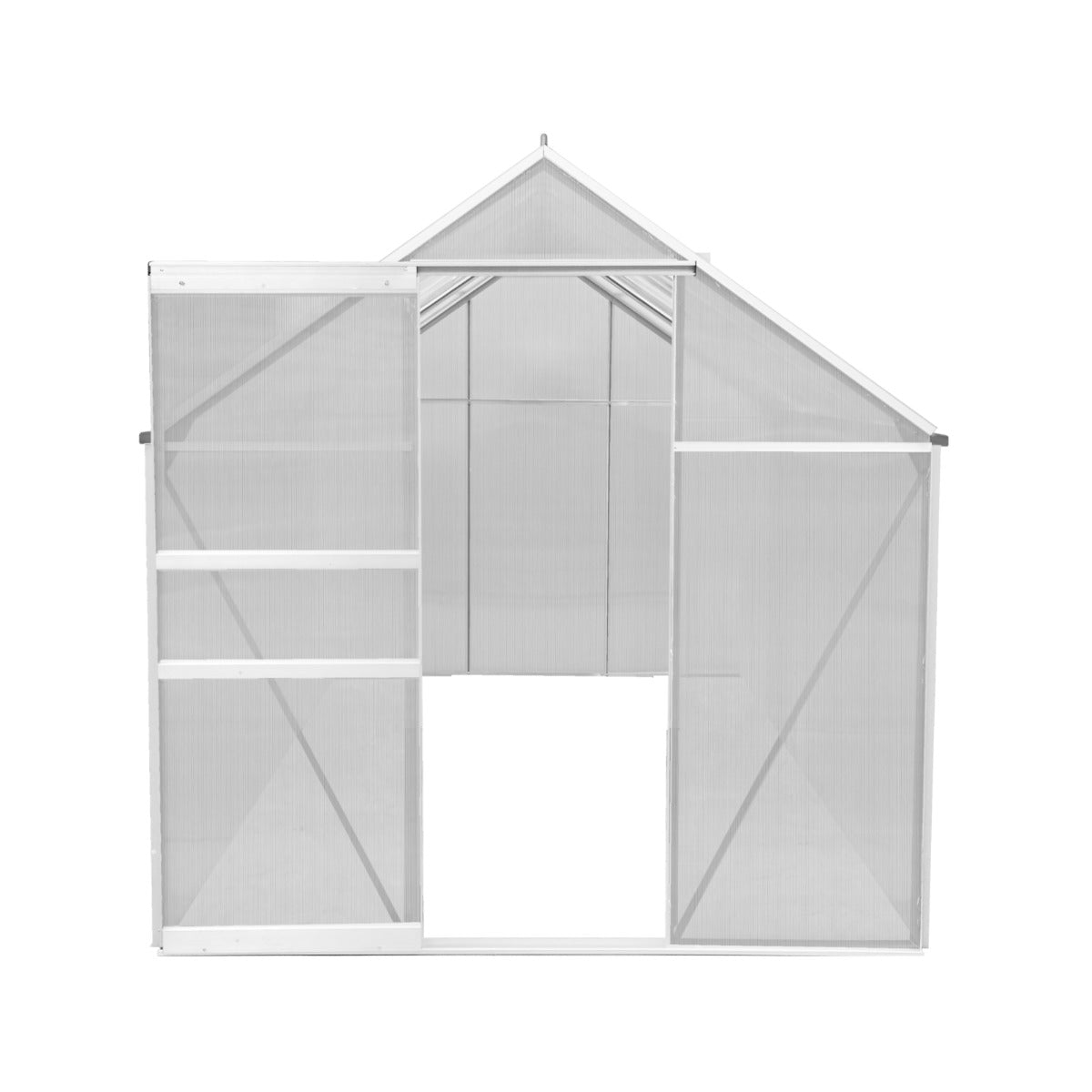 Polycarbonate Greenhouse 6ft x 10ft – Silver