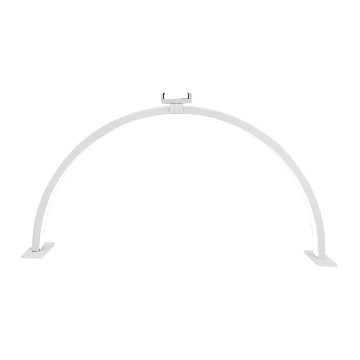 Sleek LED Half Moon Lamp with a minimalist white arch design, providing soft ambient light for modern home decor