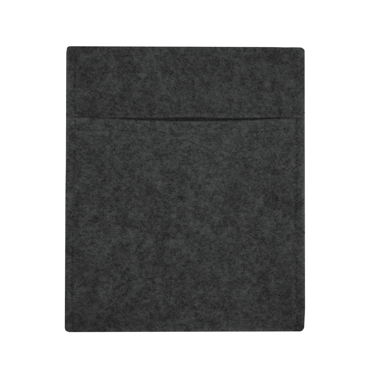 Anthracite grey storage pouch made from soft felt material, featuring a sleek, minimalist design and a top opening for easy access