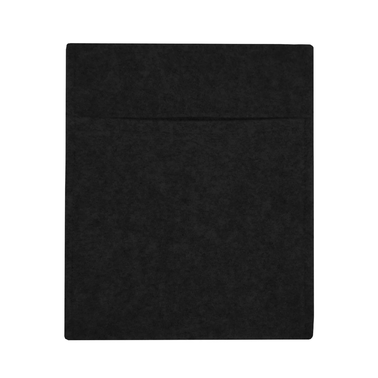 Black storage pouch made from soft felt material, featuring a sleek design with a top flap for easy access and organization