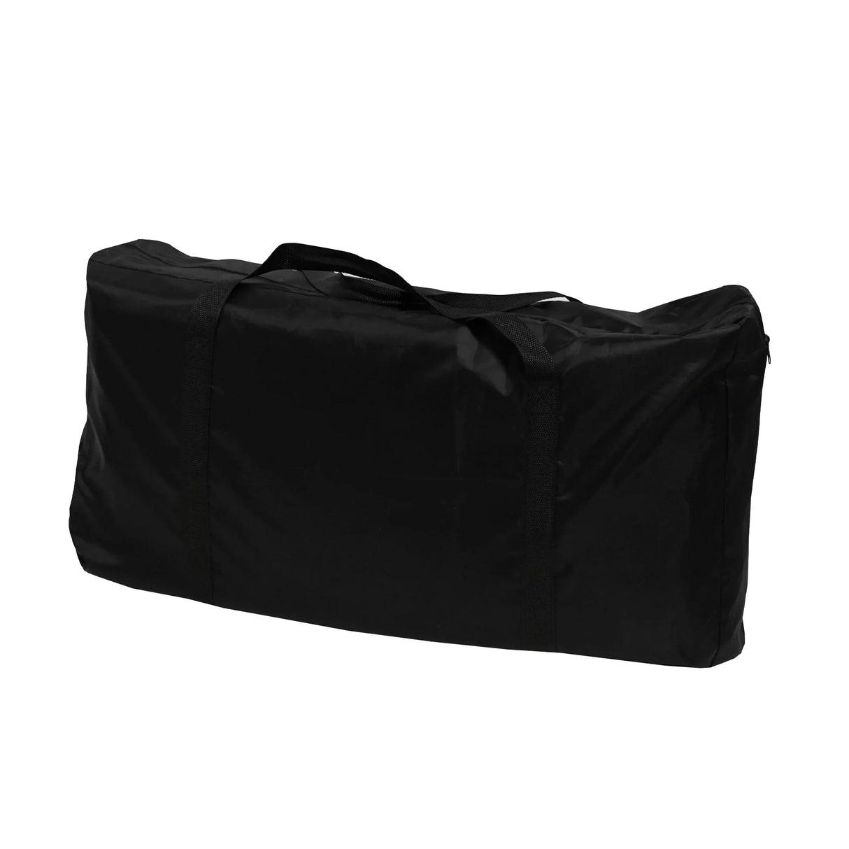 Durable black motorhome screen cover storage bag with sturdy handles, designed for easy transport and protection of your screen