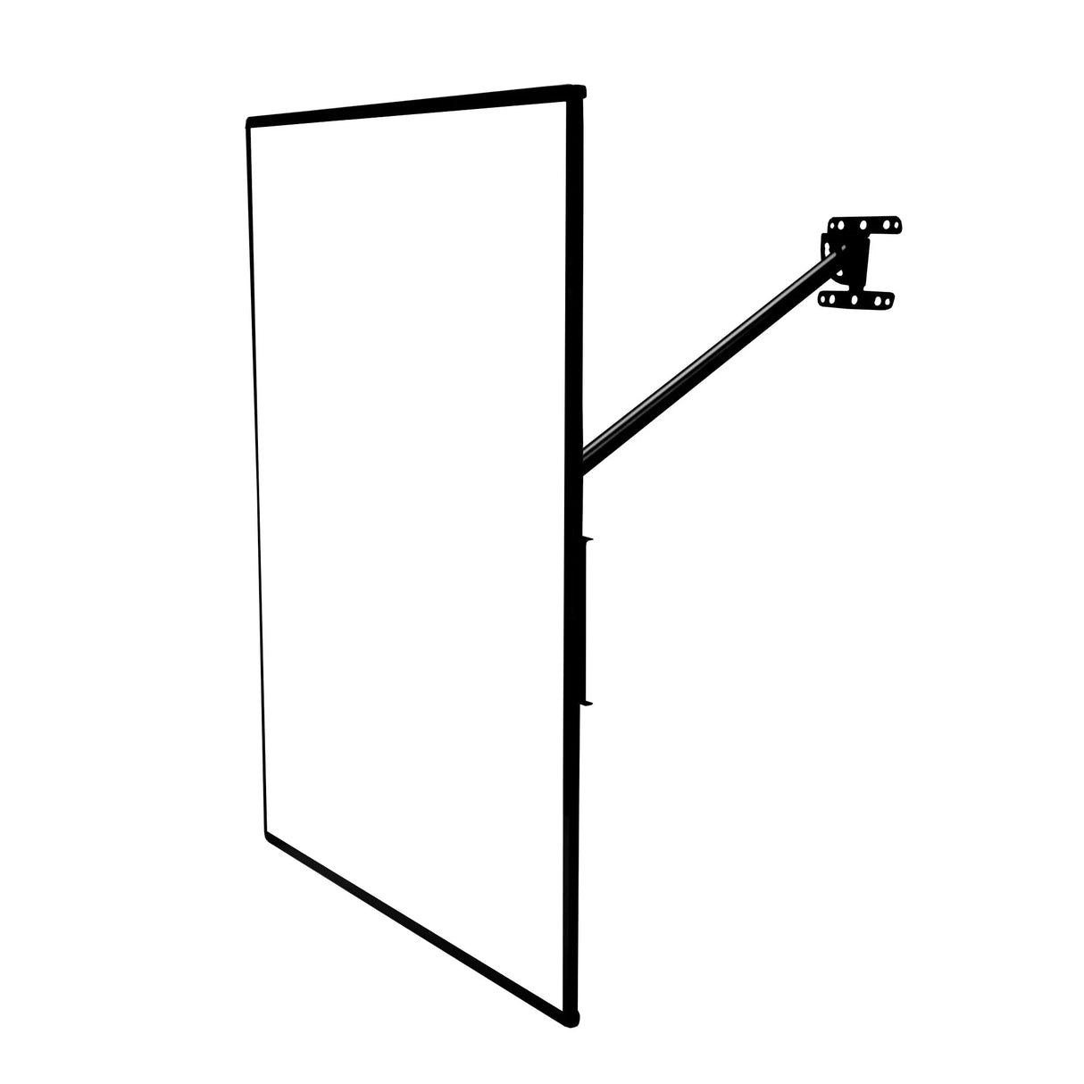 A1 LED advertising poster light box with a sleek black frame and adjustable arm, designed for vibrant, illuminated displays