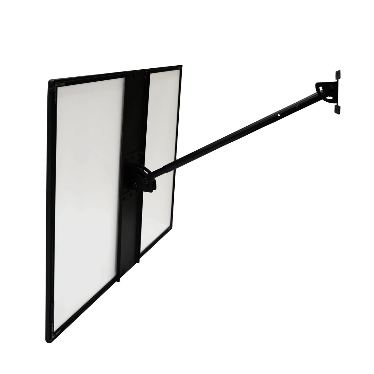LED Advertising Poster Light Box A1 with a sleek black frame, adjustable arm, and illuminated white display area for vibrant signage