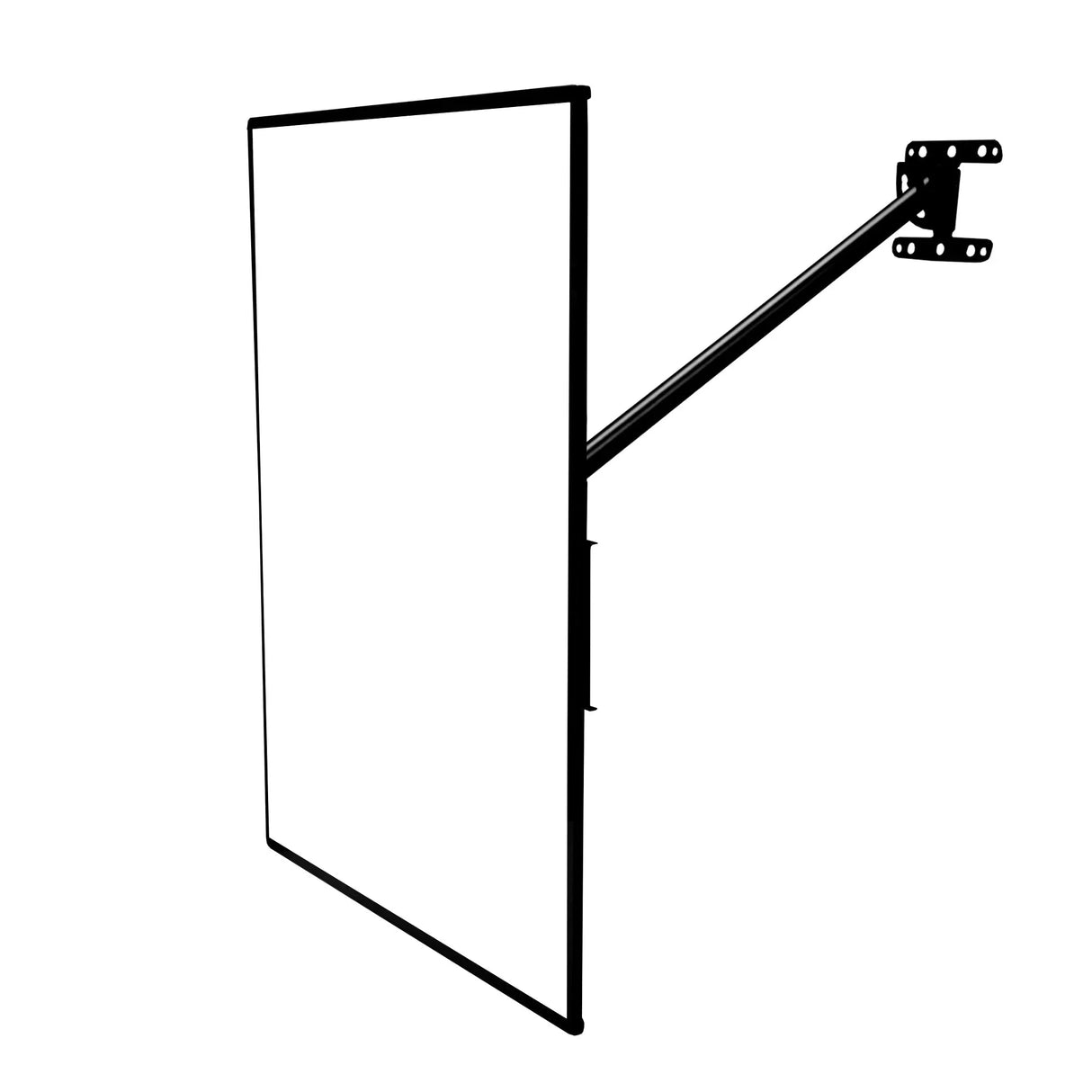 A2 LED advertising poster light box with a sleek black frame and adjustable wall mount for versatile display options