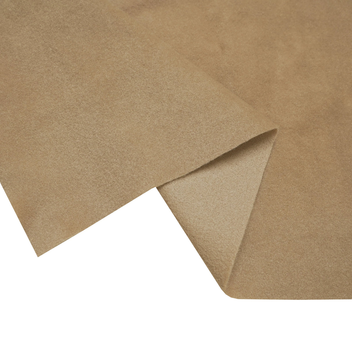Beige van carpet lining featuring a soft, suede-like texture, perfect for enhancing vehicle interiors with a stylish finish