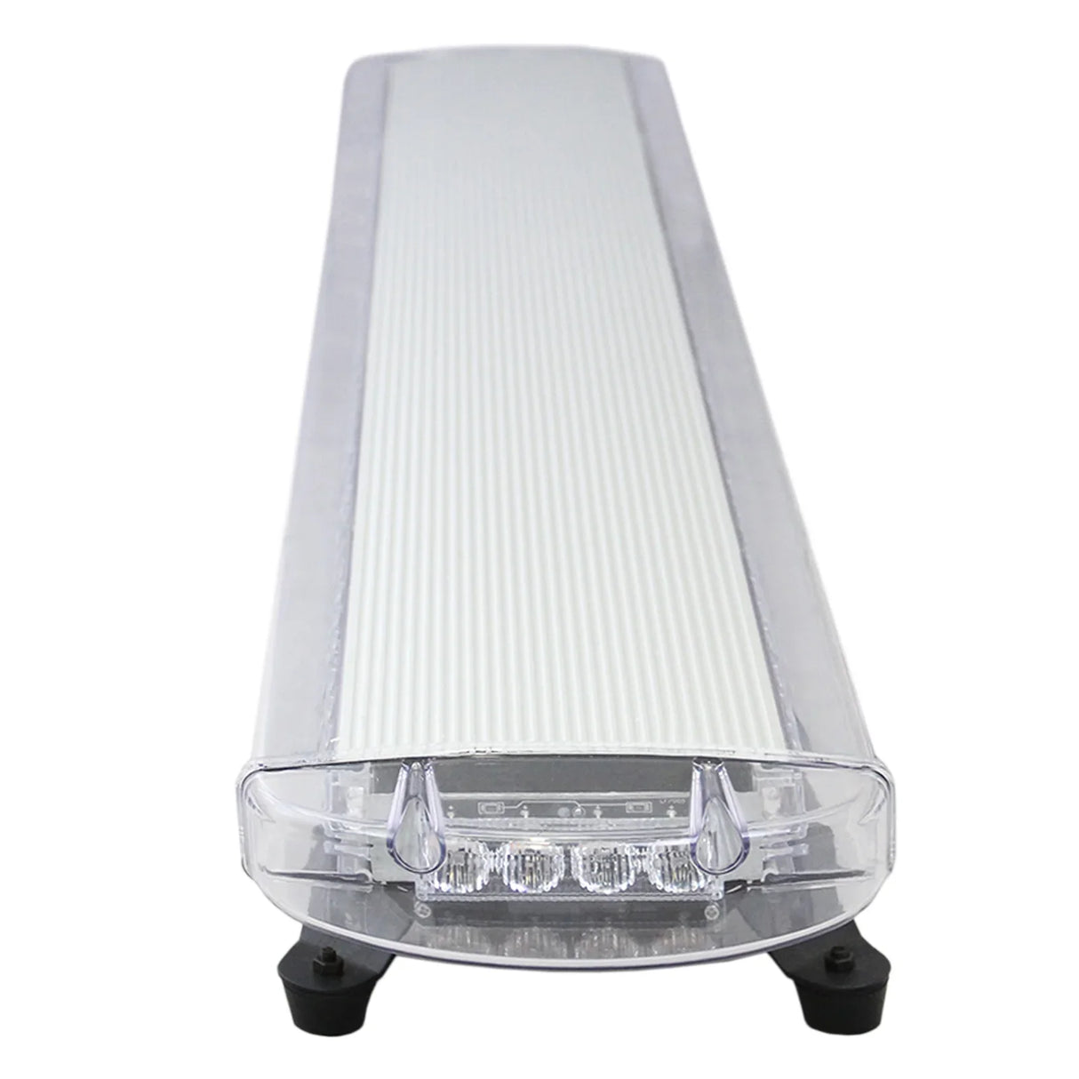Amber Recovery Light 1200mm features a sleek, clear casing, ribbed design, and a control panel for easy operation, ideal for emergency use