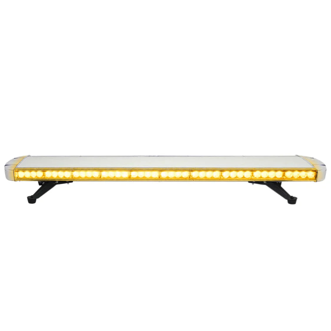 Amber Recovery Light 1200mm features a sleek design with a sturdy base, bright yellow LED lights, and an integrated control panel for easy use