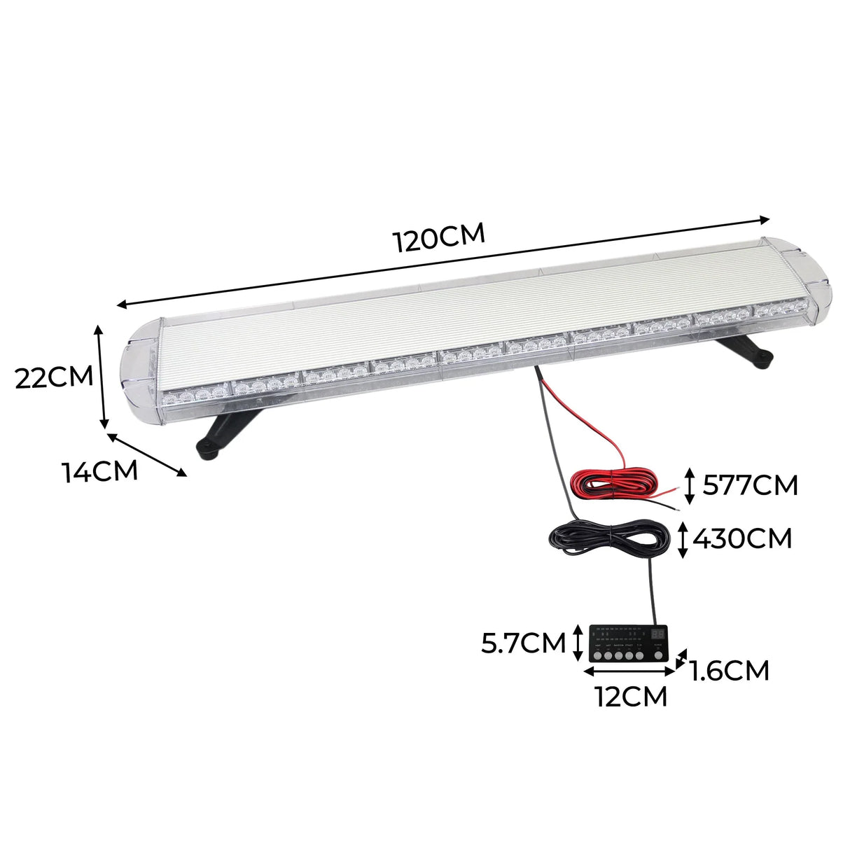 Amber Recovery Light 1200mm features a sleek design with a white surface, adjustable legs, and a control panel with wires for easy operation