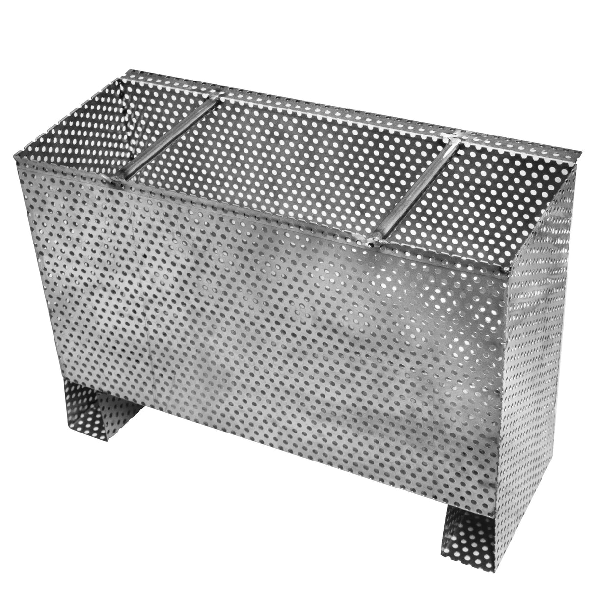 Stainless steel KuKoo grease trap with perforated design, 96 litres capacity, ideal for commercial kitchens and efficient waste management