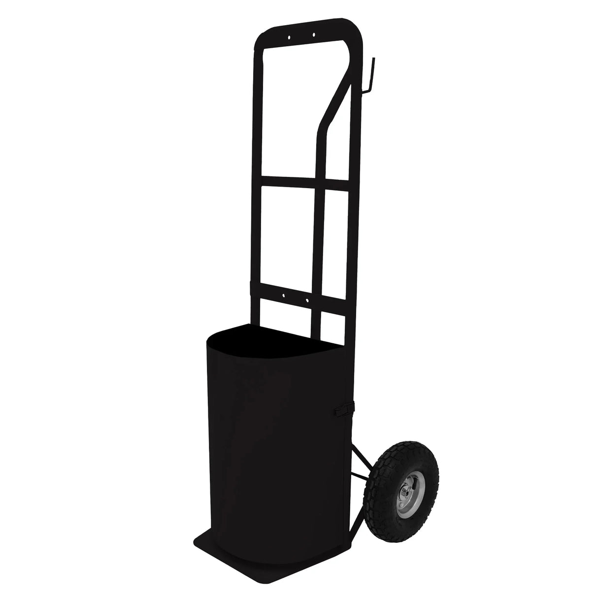 Deluxe Portable Horse Shower in sleek black, featuring a sturdy wheeled cart design with a tall frame and spacious water container