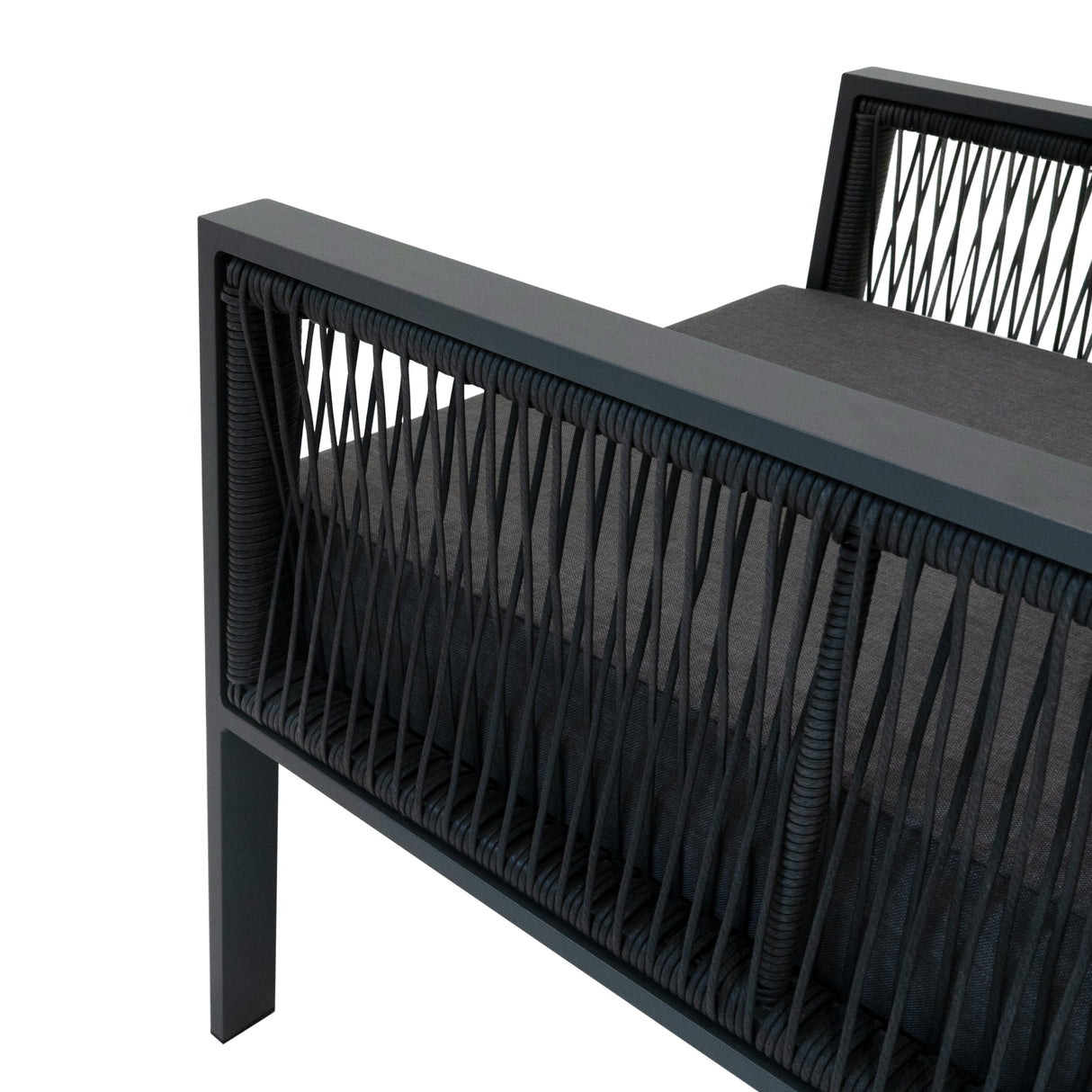 Aluminium 4 Piece Sofa Set - Anthracite Grey