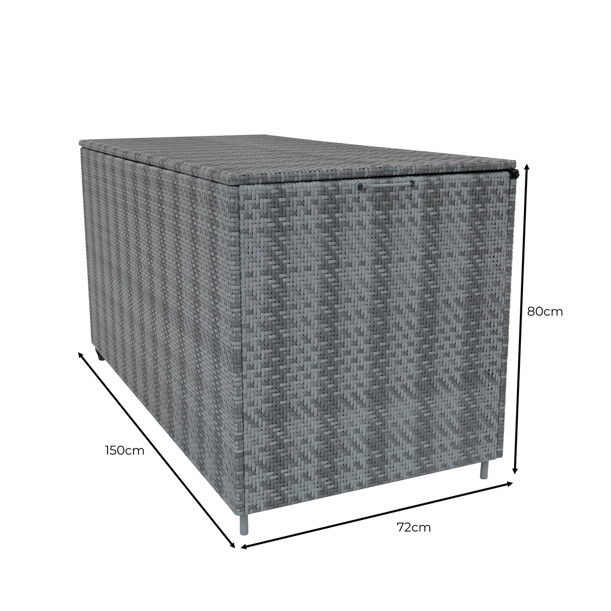 Rattan Storage Box 700L - Grey