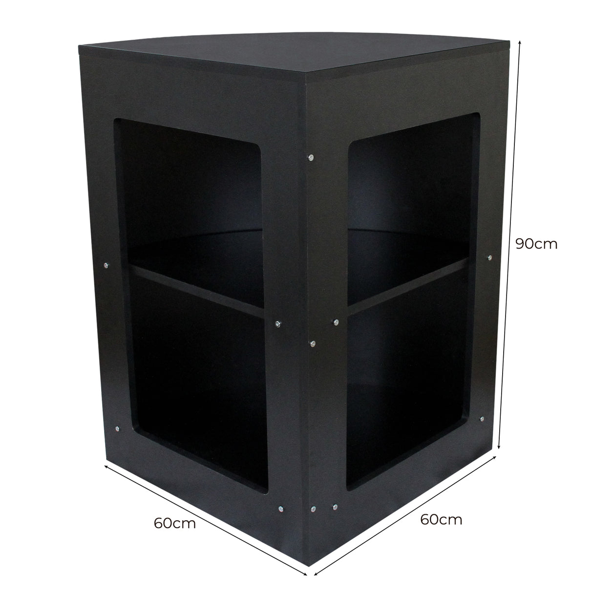 Retail Shop Corner Counter CM60 - Black