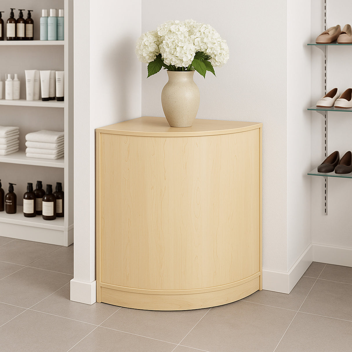 Retail Shop Corner Counter CM60 - Maple