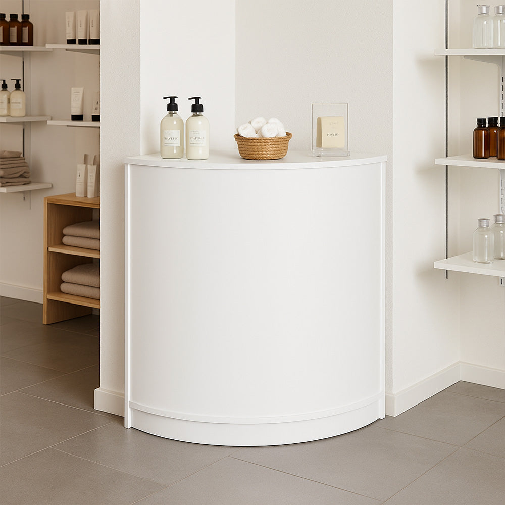 Retail Shop Corner Counter CM60 - White