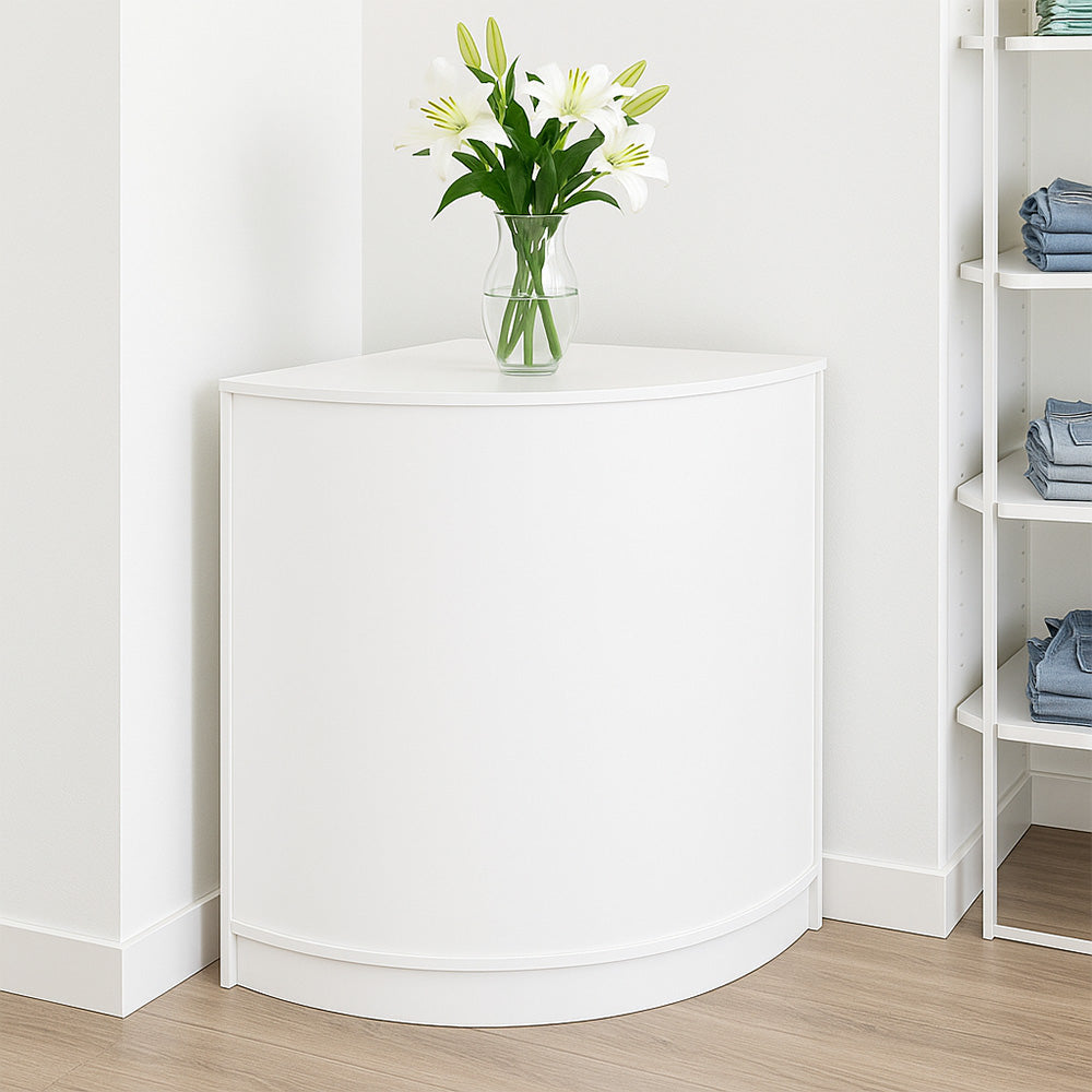 Retail Shop Corner Counter CM60 - White