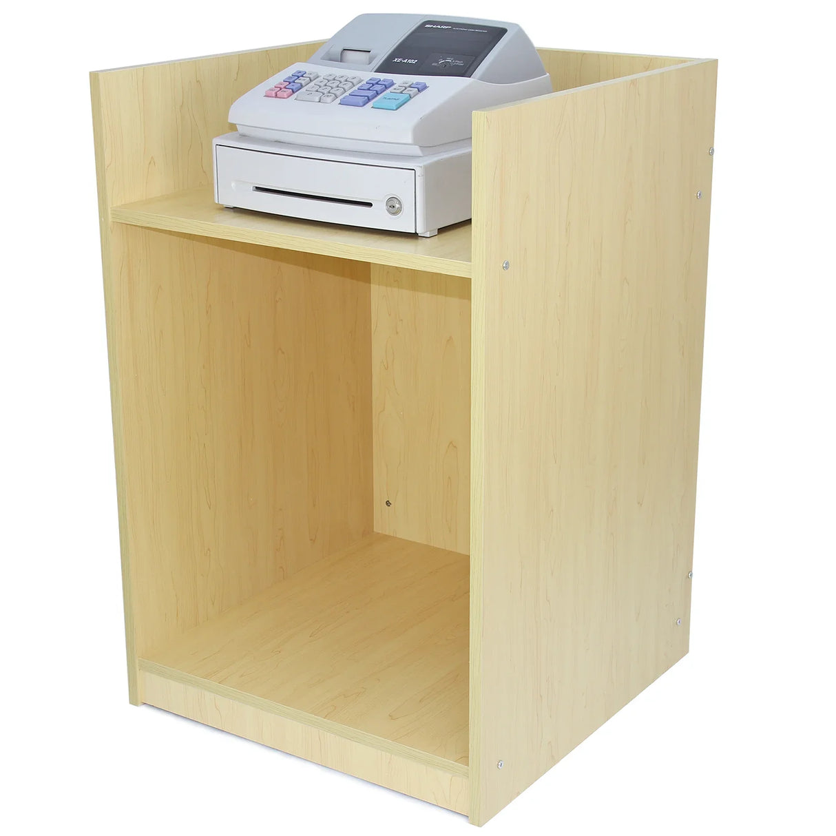 Maple shop counter till block TB60 featuring a spacious design, smooth finish, and a built-in area for a cash register or till
