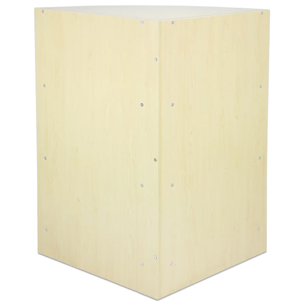 Retail Shop Corner Counter LM60 in light maple finish, featuring a sleek design with smooth edges and visible metal fasteners