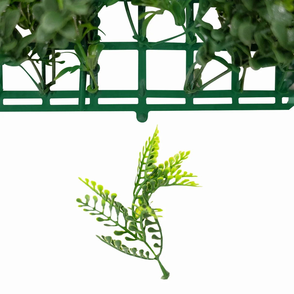 Alina Artificial Wall Tile features lush green foliage with detailed textures, ideal for enhancing indoor spaces or gardens