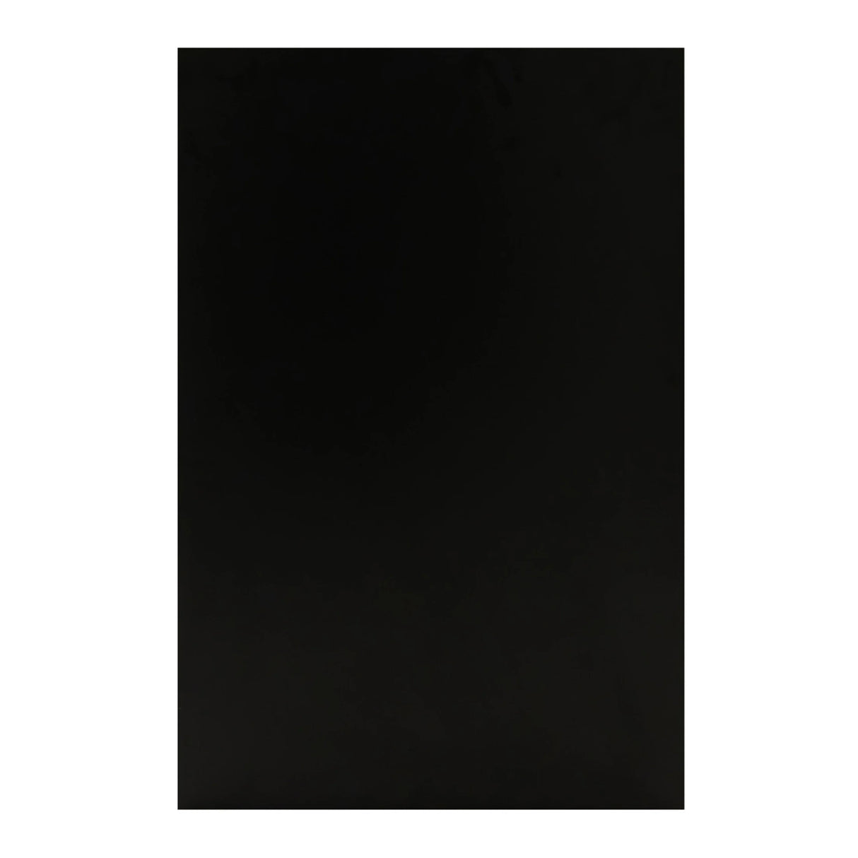Sleek black LED retail shop counter B1500 with a smooth finish, designed for modern retail spaces and effective product display